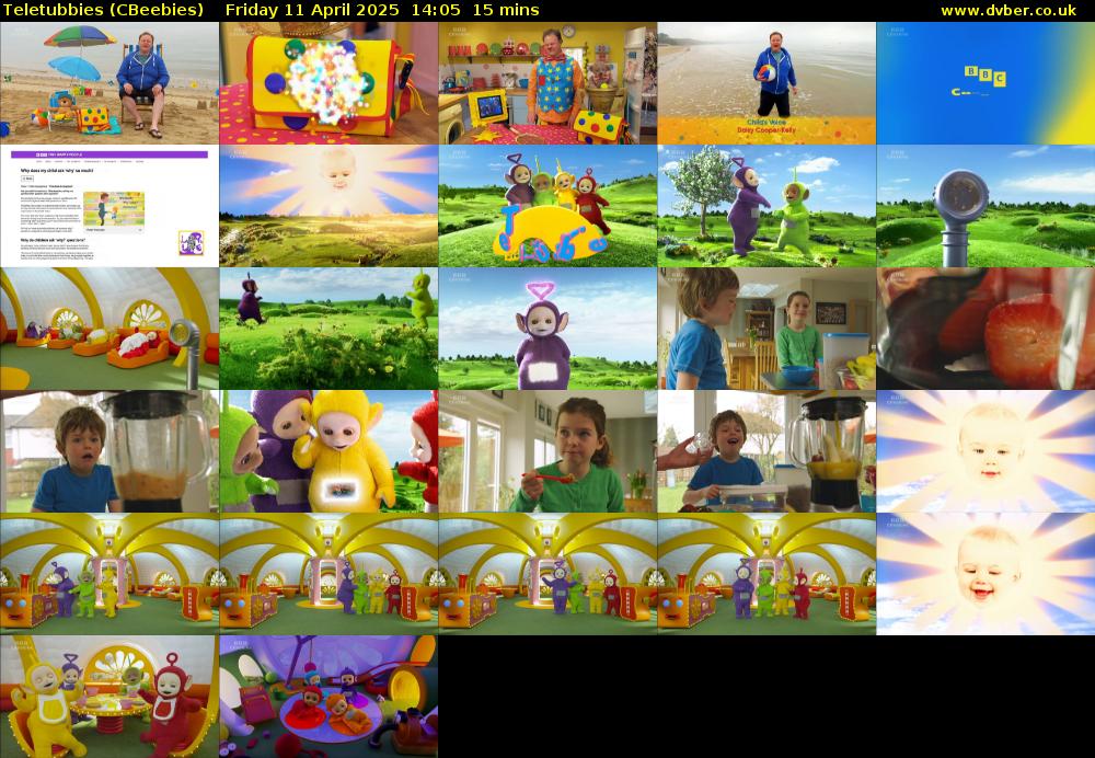 Teletubbies (CBeebies) Friday 11 April 2025 14:05 - 14:20