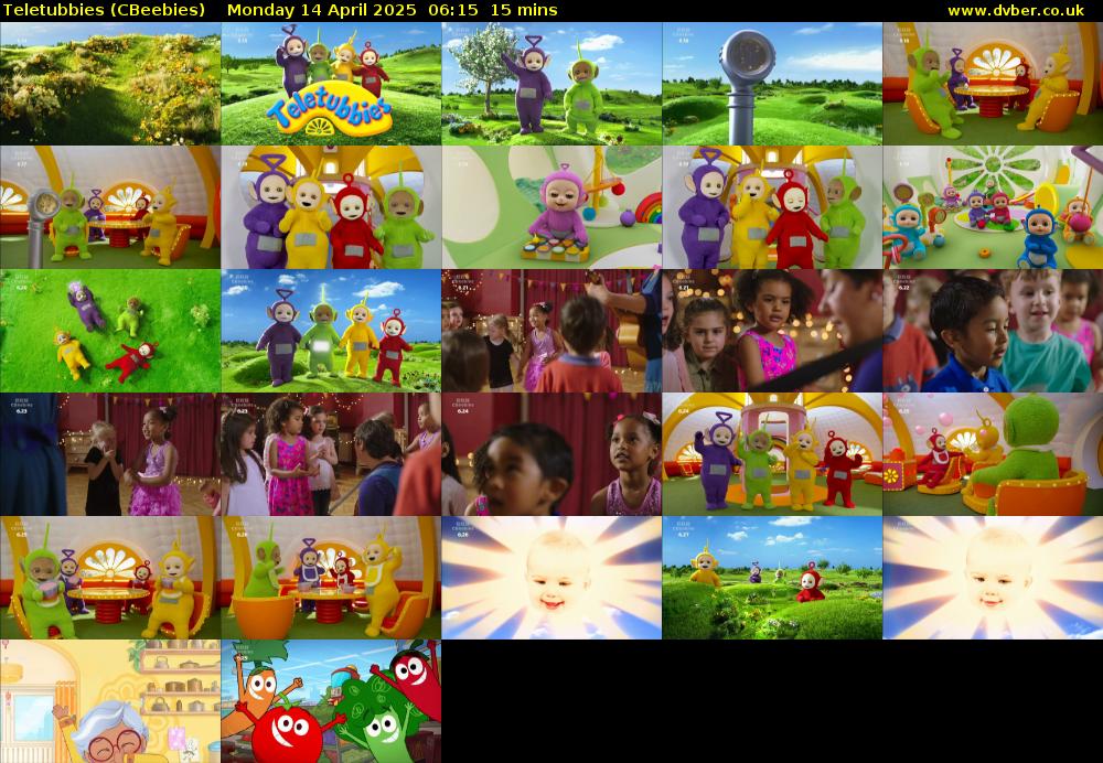 Teletubbies (CBeebies) Monday 14 April 2025 06:15 - 06:30