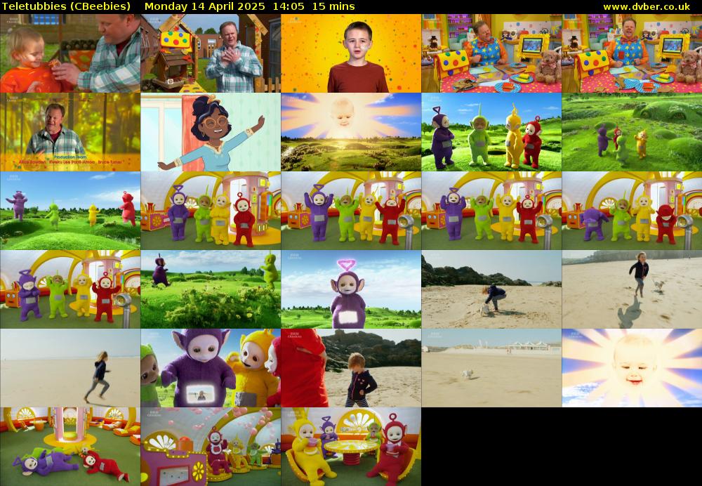 Teletubbies (CBeebies) Monday 14 April 2025 14:05 - 14:20