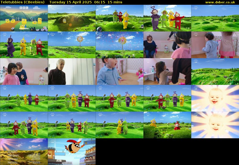 Teletubbies (CBeebies) Tuesday 15 April 2025 06:15 - 06:30