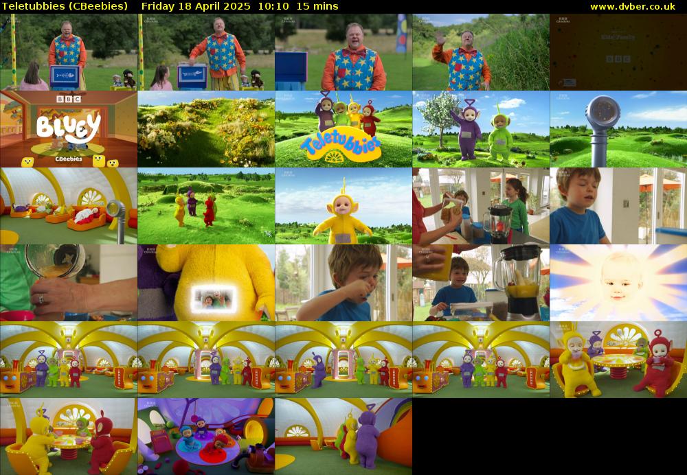 Teletubbies (CBeebies) Friday 18 April 2025 10:10 - 10:25
