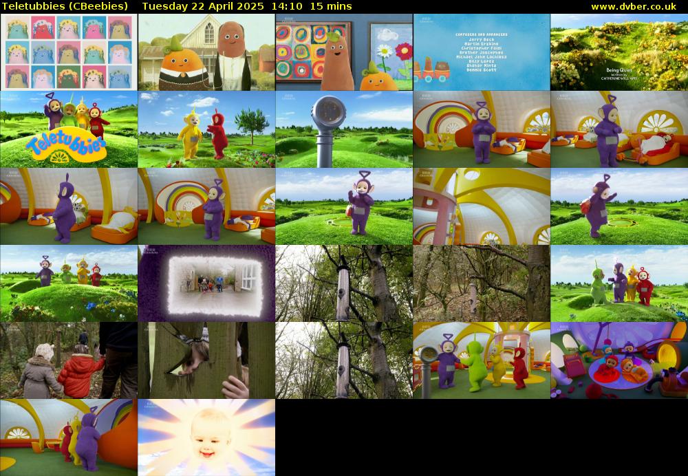Teletubbies (CBeebies) Tuesday 22 April 2025 14:10 - 14:25