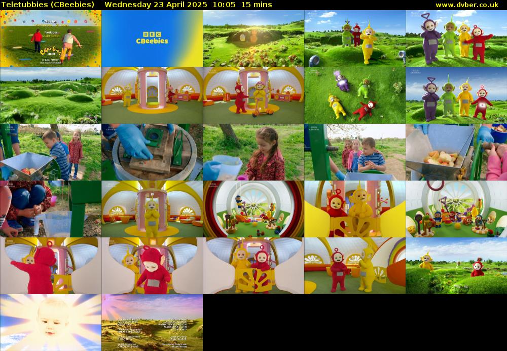 Teletubbies (CBeebies) Wednesday 23 April 2025 10:05 - 10:20