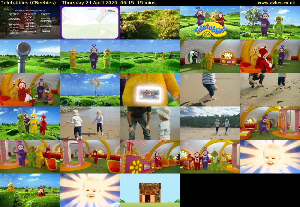 Teletubbies (CBeebies) Thursday 24 April 2025 06:15 - 06:30