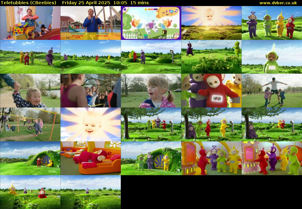 Teletubbies (CBeebies) Friday 25 April 2025 10:05 - 10:20