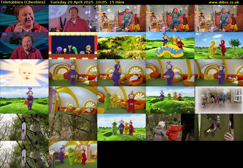 Teletubbies (CBeebies) Tuesday 29 April 2025 10:05 - 10:20