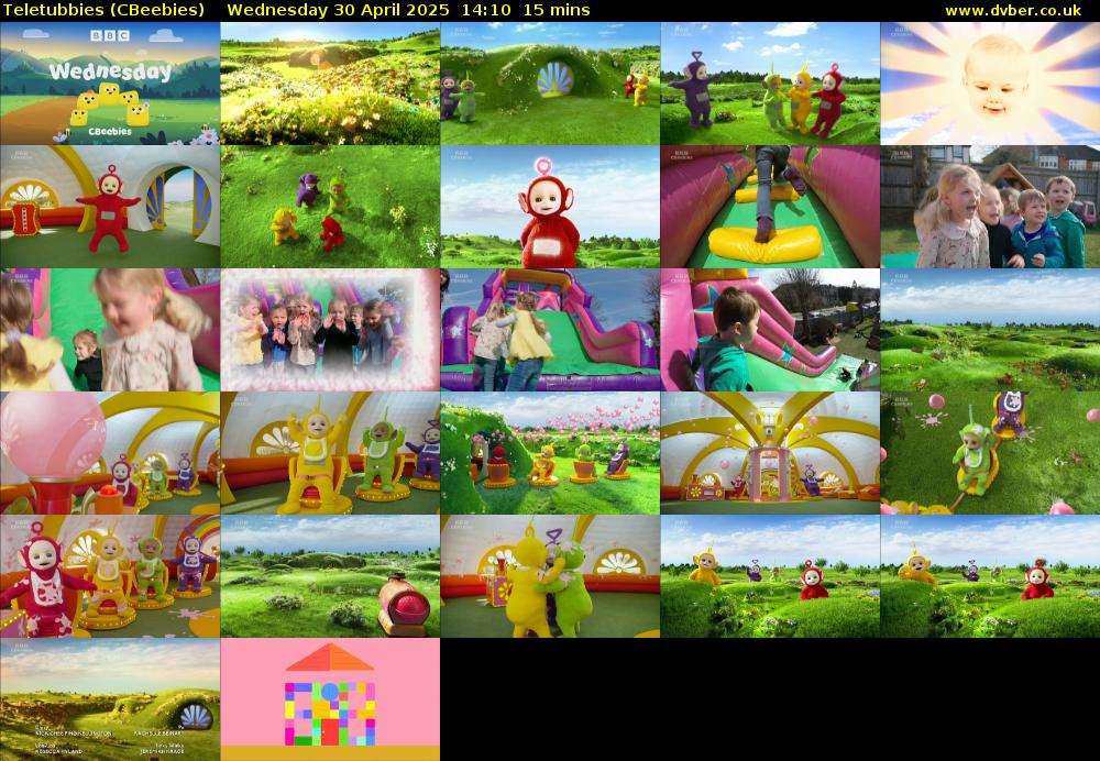 Teletubbies (CBeebies) Wednesday 30 April 2025 14:10 - 14:25