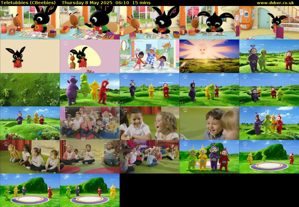 Teletubbies (CBeebies) Thursday 8 May 2025 06:10 - 06:25