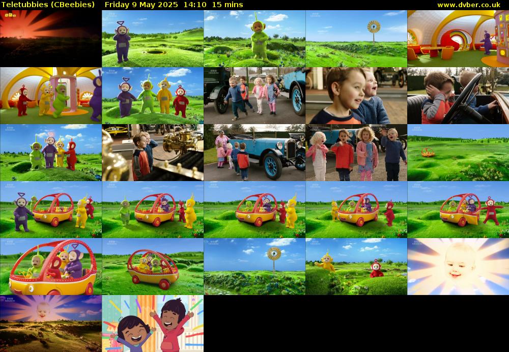Teletubbies (CBeebies) Friday 9 May 2025 14:10 - 14:25