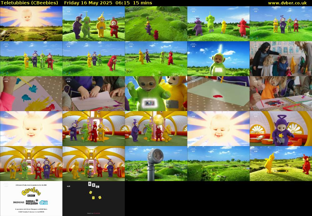 Teletubbies (CBeebies) Friday 16 May 2025 06:15 - 06:30