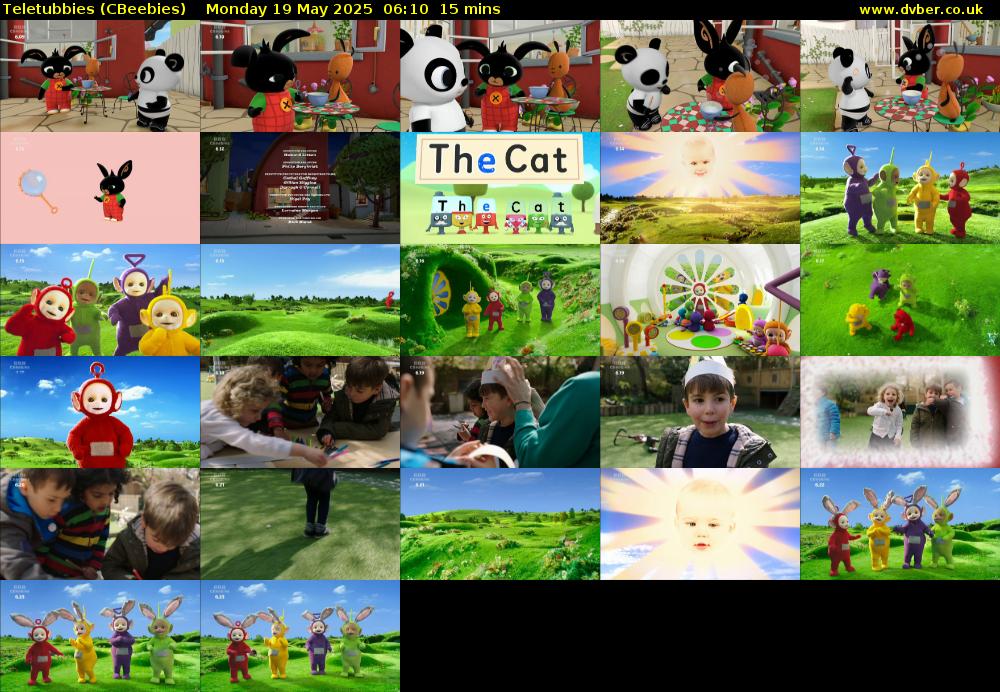 Teletubbies (CBeebies) Monday 19 May 2025 06:10 - 06:25