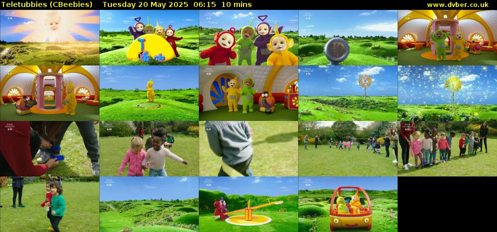 Teletubbies (CBeebies) Tuesday 20 May 2025 06:15 - 06:25