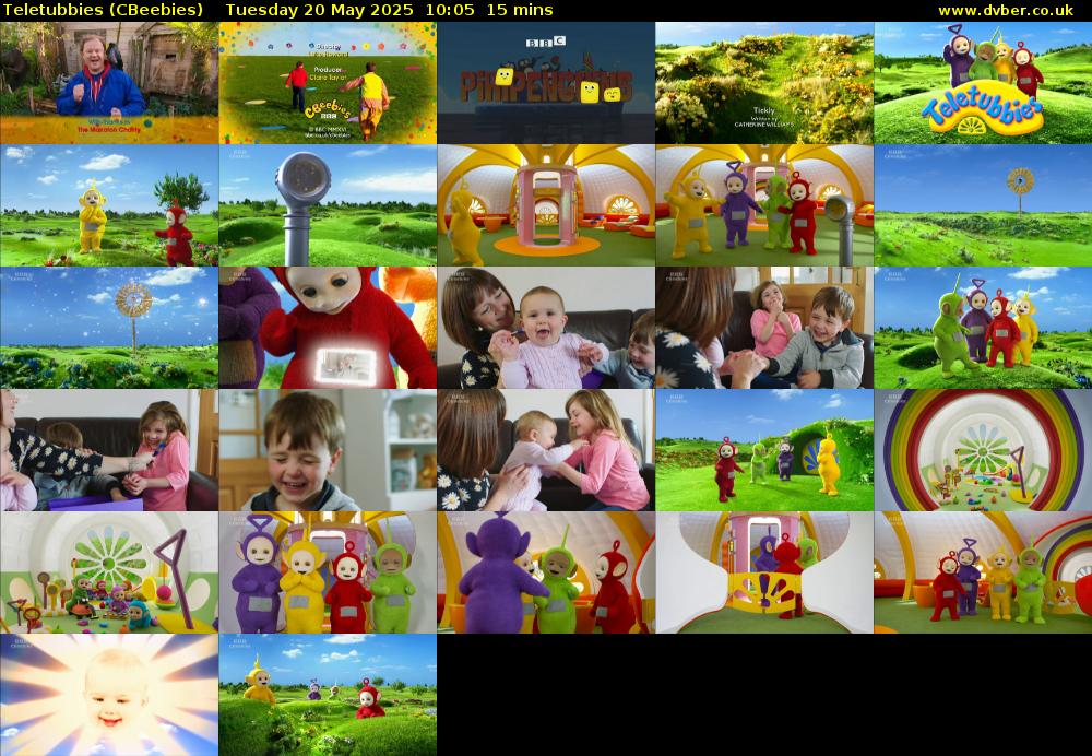 Teletubbies (CBeebies) Tuesday 20 May 2025 10:05 - 10:20