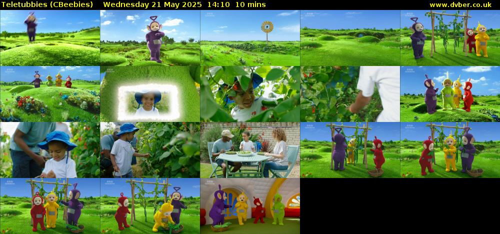 Teletubbies (CBeebies) Wednesday 21 May 2025 14:10 - 14:20