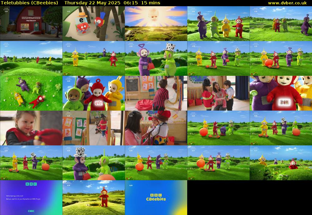Teletubbies (CBeebies) Thursday 22 May 2025 06:15 - 06:30