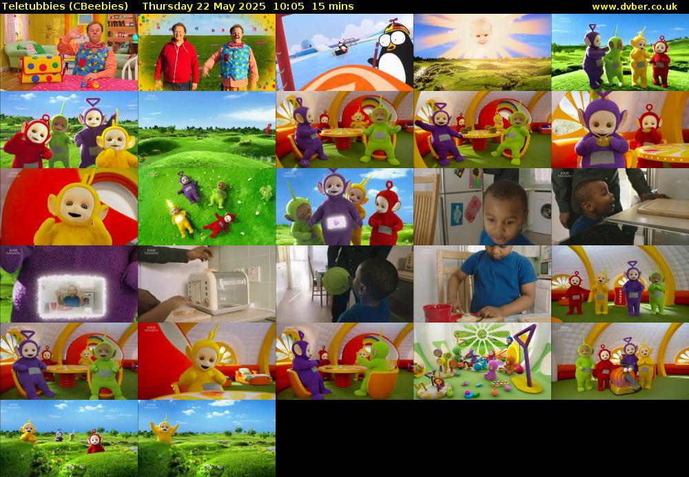 Teletubbies (CBeebies) Thursday 22 May 2025 10:05 - 10:20