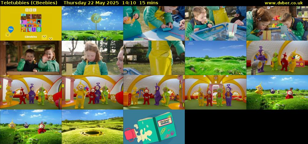 Teletubbies (CBeebies) Thursday 22 May 2025 14:10 - 14:25