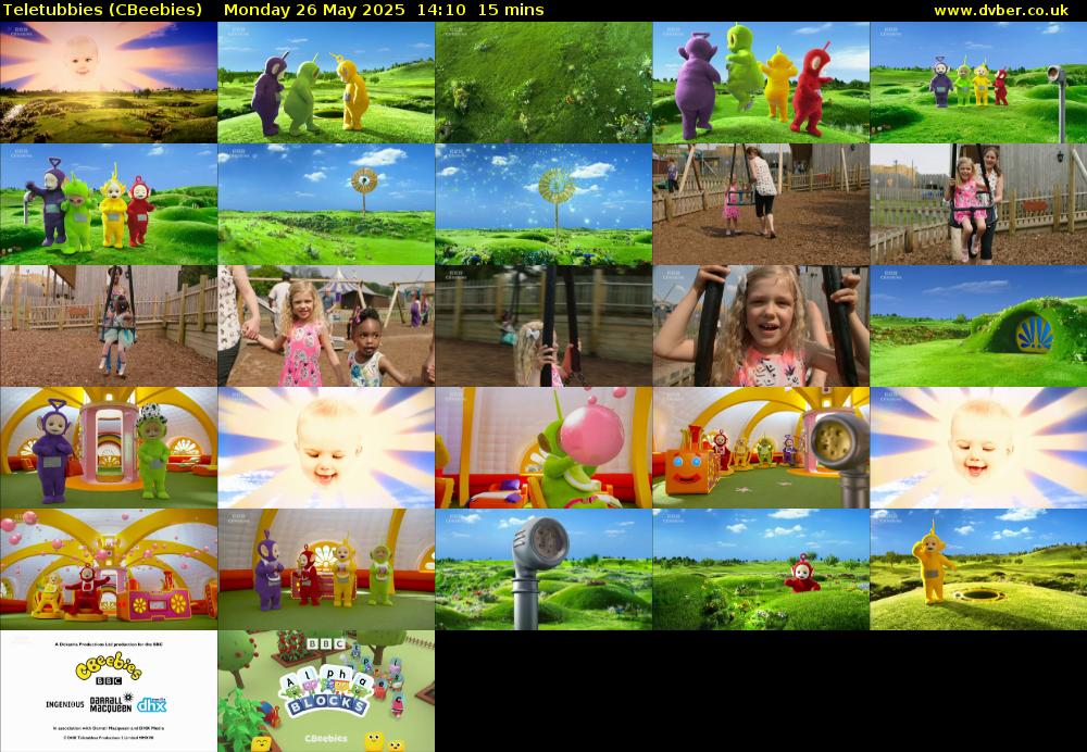 Teletubbies (CBeebies) Monday 26 May 2025 14:10 - 14:25