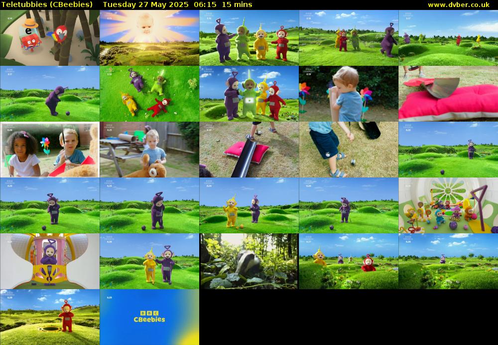 Teletubbies (CBeebies) Tuesday 27 May 2025 06:15 - 06:30
