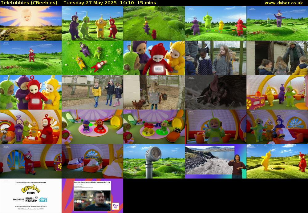 Teletubbies (CBeebies) Tuesday 27 May 2025 14:10 - 14:25