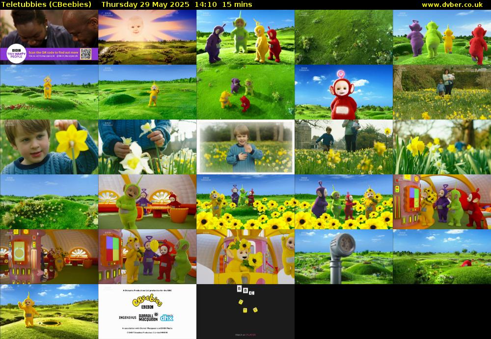Teletubbies (CBeebies) Thursday 29 May 2025 14:10 - 14:25