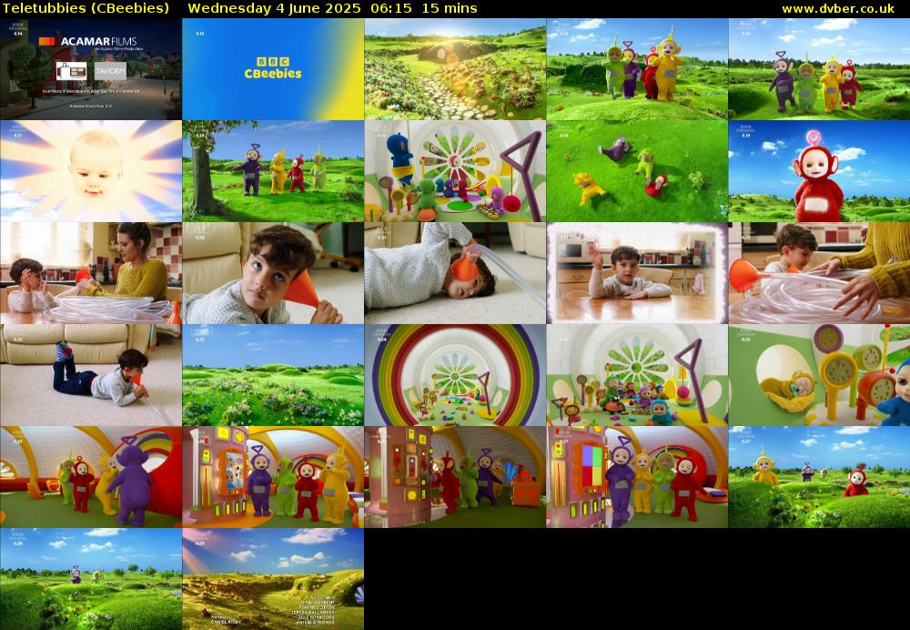 Teletubbies (CBeebies) Wednesday 4 June 2025 06:15 - 06:30