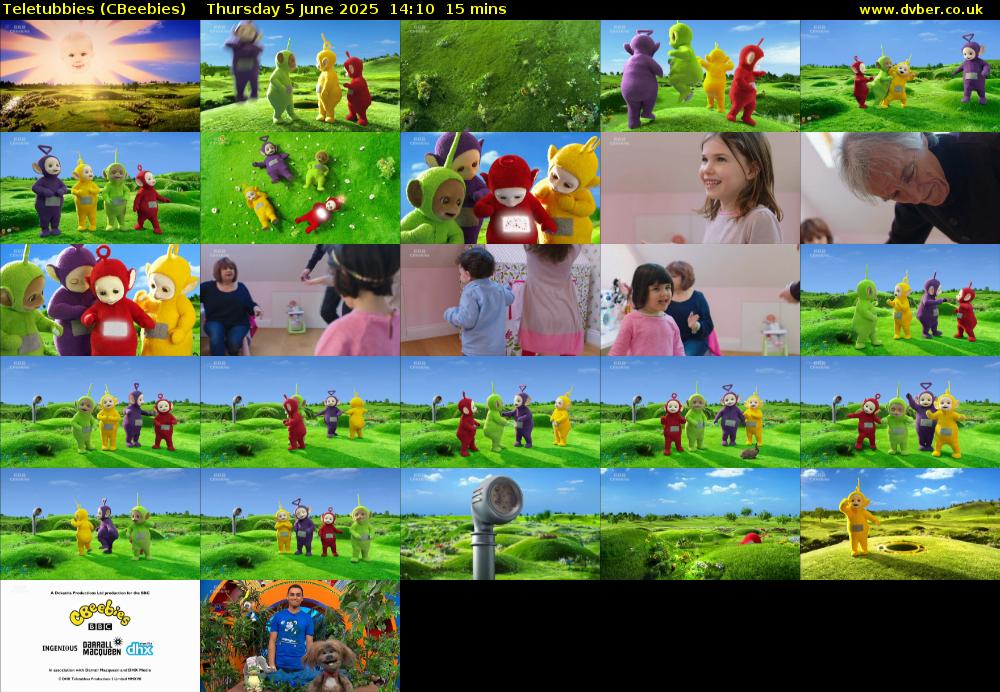 Teletubbies (CBeebies) Thursday 5 June 2025 14:10 - 14:25