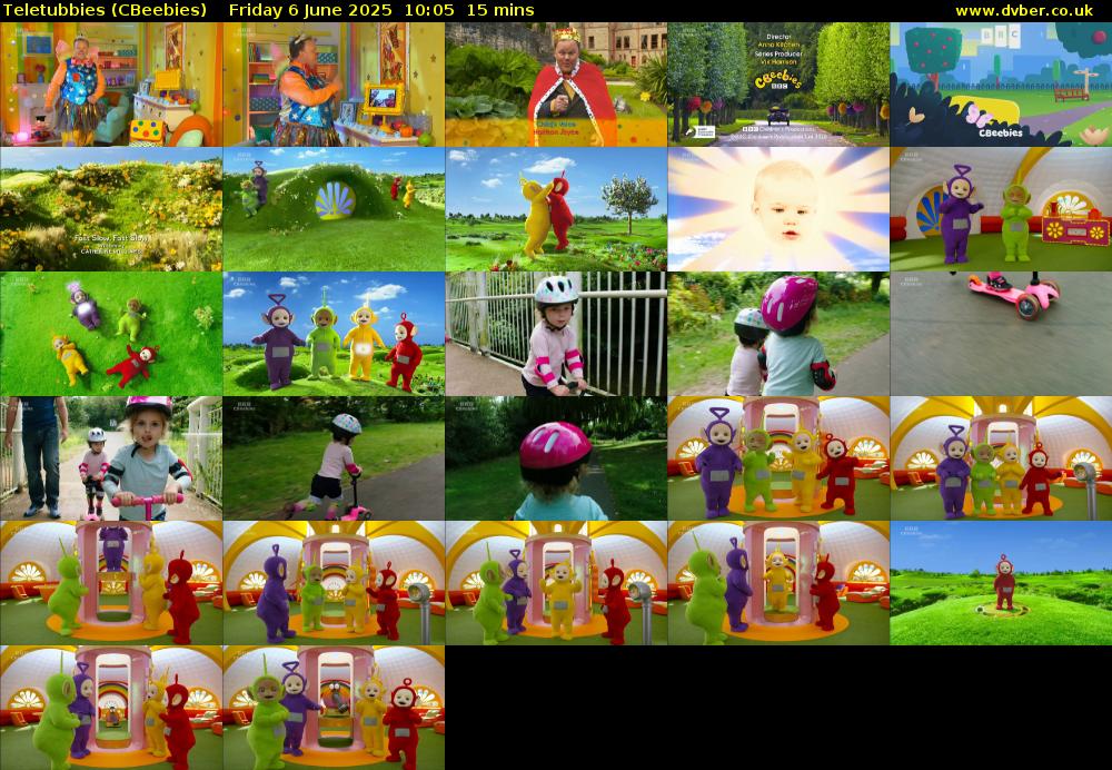 Teletubbies (CBeebies) Friday 6 June 2025 10:05 - 10:20
