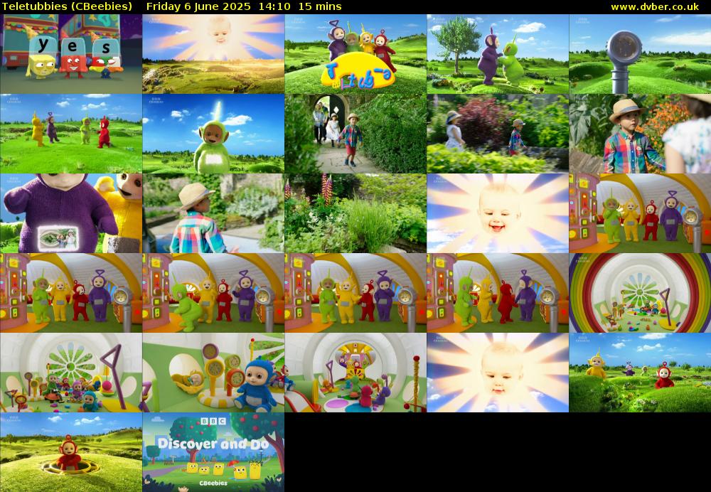 Teletubbies (CBeebies) Friday 6 June 2025 14:10 - 14:25