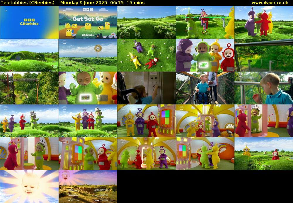 Teletubbies (CBeebies) Monday 9 June 2025 06:15 - 06:30