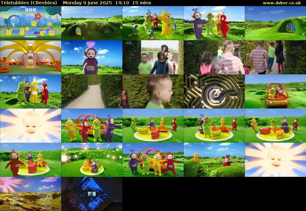 Teletubbies (CBeebies) Monday 9 June 2025 14:10 - 14:25