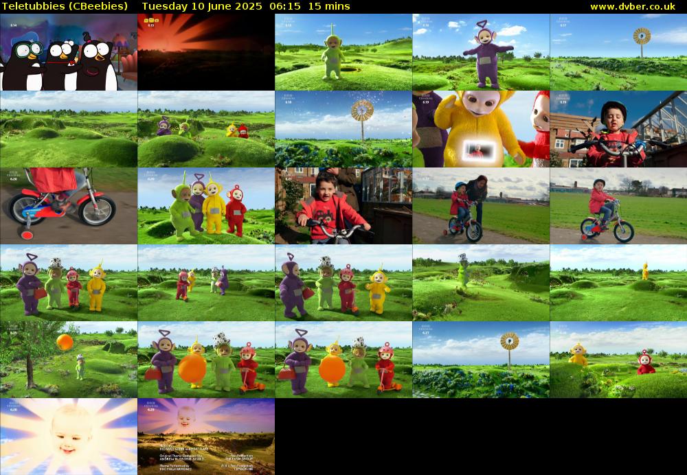 Teletubbies (CBeebies) Tuesday 10 June 2025 06:15 - 06:30
