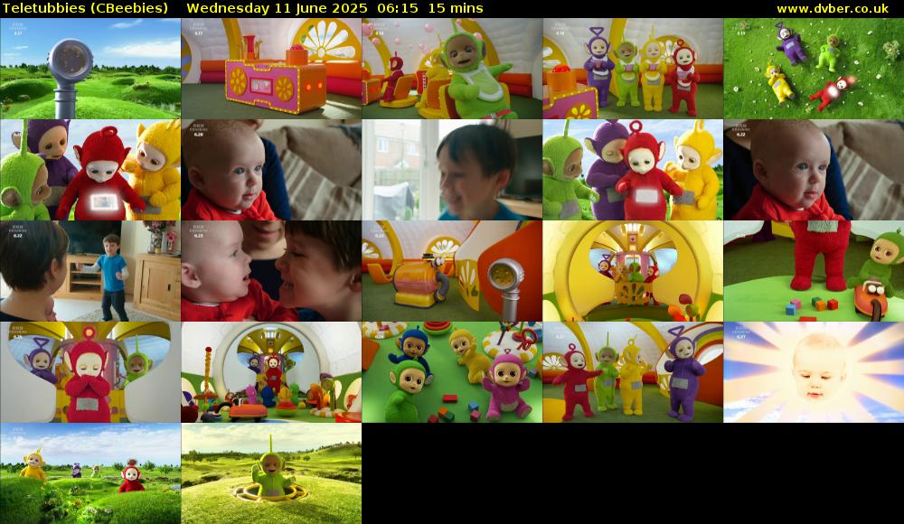 Teletubbies (CBeebies) Wednesday 11 June 2025 06:15 - 06:30