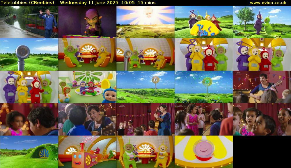 Teletubbies (CBeebies) Wednesday 11 June 2025 10:05 - 10:20