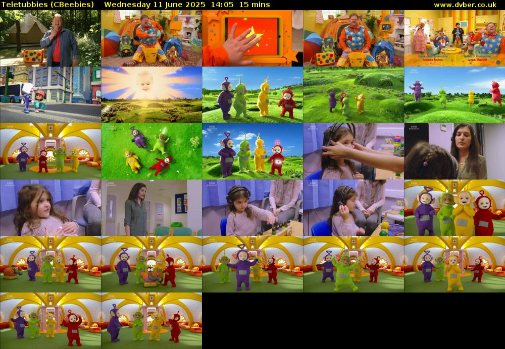 Teletubbies (CBeebies) Wednesday 11 June 2025 14:05 - 14:20