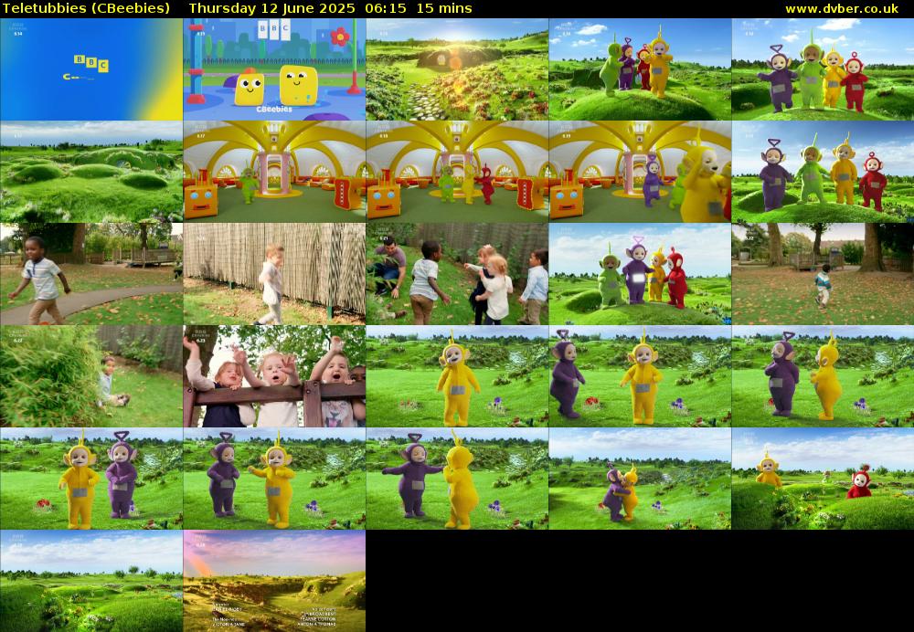 Teletubbies (CBeebies) Thursday 12 June 2025 06:15 - 06:30