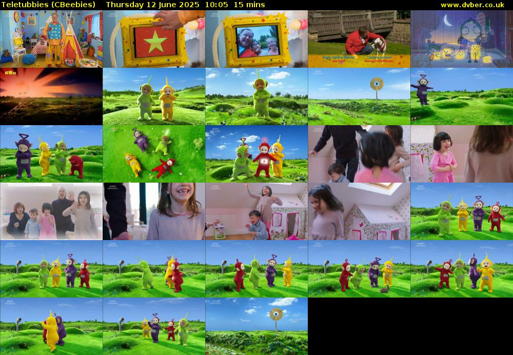 Teletubbies (CBeebies) Thursday 12 June 2025 10:05 - 10:20