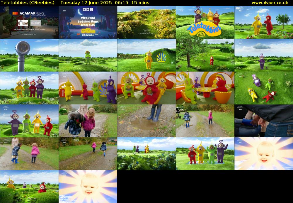Teletubbies (CBeebies) Tuesday 17 June 2025 06:15 - 06:30