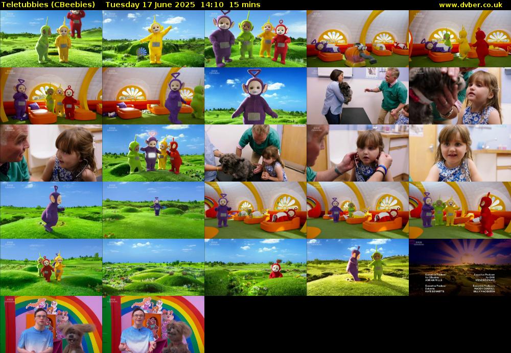 Teletubbies (CBeebies) Tuesday 17 June 2025 14:10 - 14:25