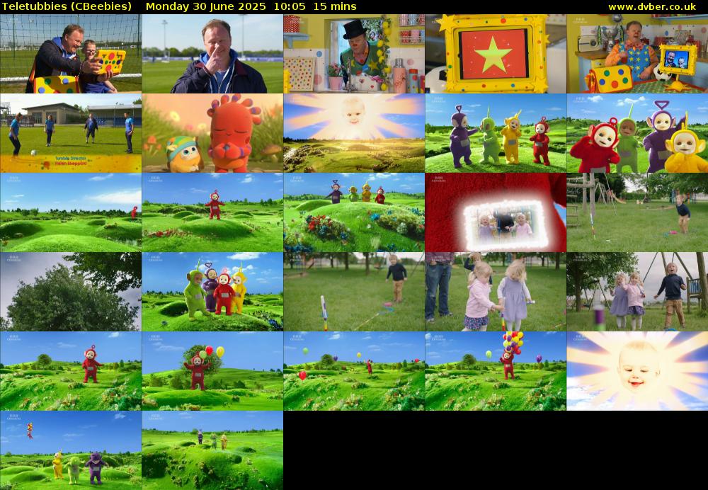 Teletubbies (CBeebies) Monday 30 June 2025 10:05 - 10:20