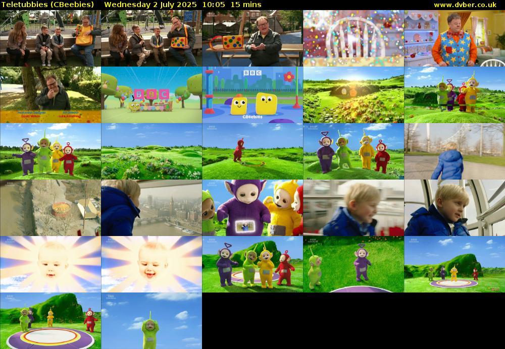 Teletubbies (CBeebies) Wednesday 2 July 2025 10:05 - 10:20