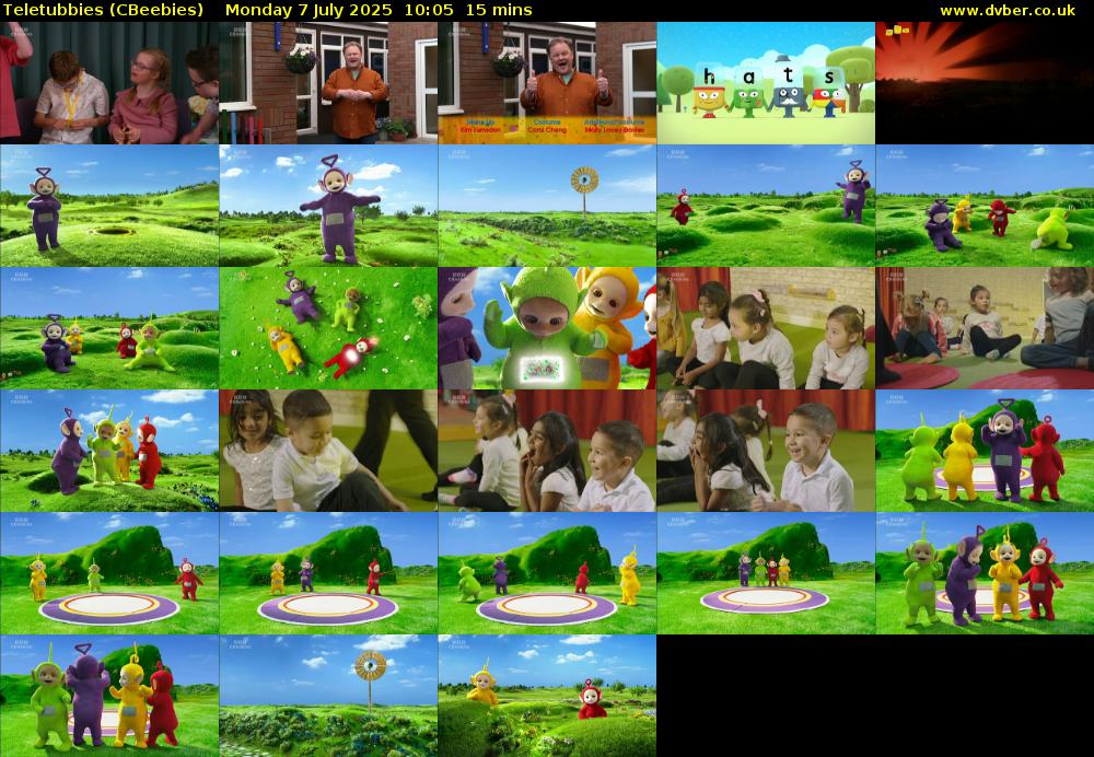 Teletubbies (CBeebies) Monday 7 July 2025 10:05 - 10:20