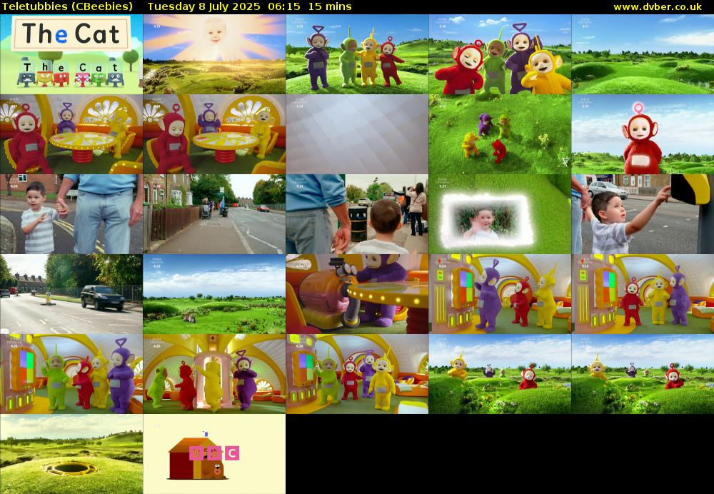 Teletubbies (CBeebies) Tuesday 8 July 2025 06:15 - 06:30