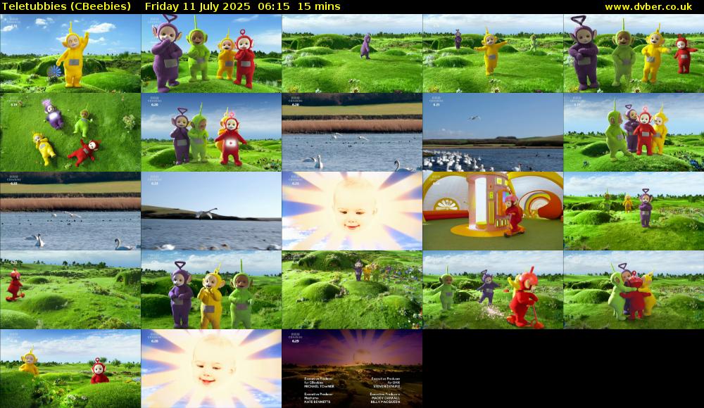 Teletubbies (CBeebies) Friday 11 July 2025 06:15 - 06:30
