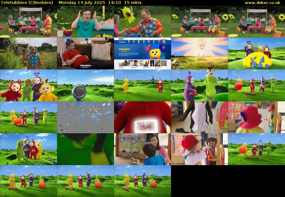 Teletubbies (CBeebies) Monday 14 July 2025 14:10 - 14:25