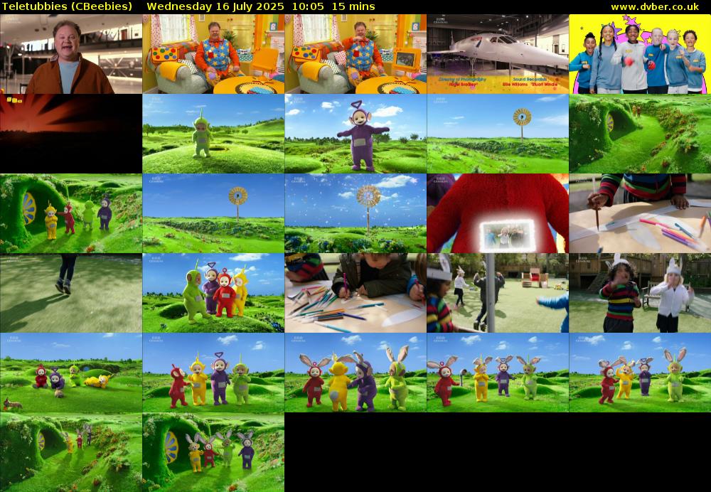 Teletubbies (CBeebies) Wednesday 16 July 2025 10:05 - 10:20
