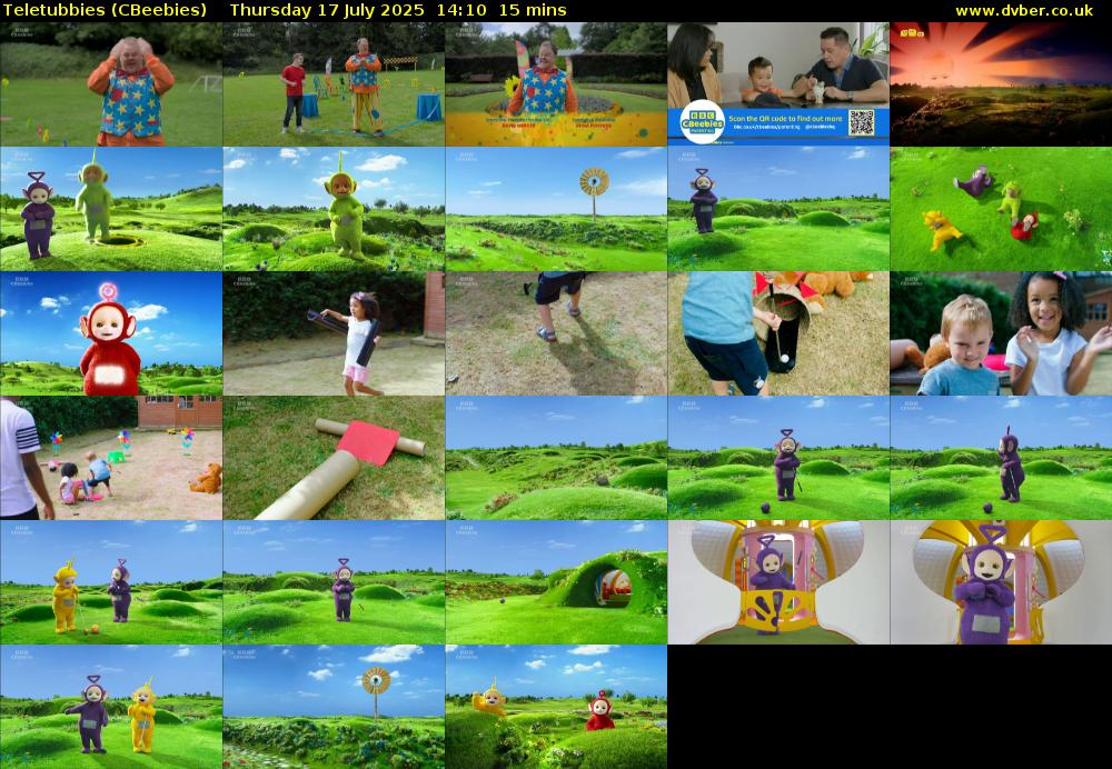 Teletubbies (CBeebies) Thursday 17 July 2025 14:10 - 14:25