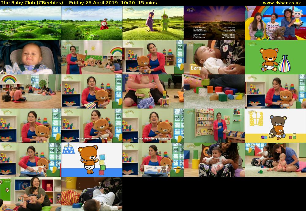 The Baby Club (CBeebies) Friday 26 April 2019 10:20 - 10:35