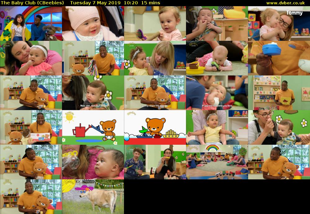 The Baby Club (CBeebies) Tuesday 7 May 2019 10:20 - 10:35