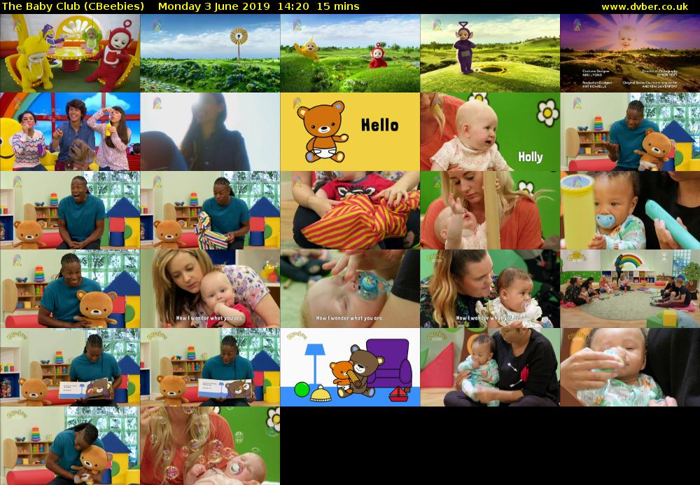 The Baby Club (CBeebies) Monday 3 June 2019 14:20 - 14:35